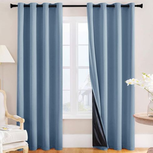 1Pcs 100% Blackout Curtains, Perforated Hanging, Sun Protection & Privacy, Thermal Insulated Noise Reducing Window Drapes for Bedroom Living Room Dining Room,Beige in Kuwait