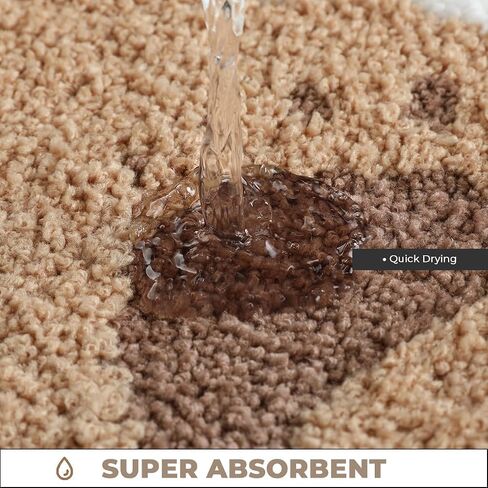 Seaside Beach Bathroom Rug Ultra Absorbent and Non Slip Bath Mat Machine Washable 23 x 16 Inches, Fluffy Carpet for Bath Tub, Bedroom and Living Room, Coast in Saudi Arabia