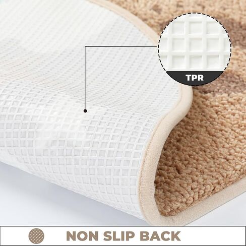 Seaside Beach Bathroom Rug Ultra Absorbent and Non Slip Bath Mat Machine Washable 23 x 16 Inches, Fluffy Carpet for Bath Tub, Bedroom and Living Room, Coast in Saudi Arabia