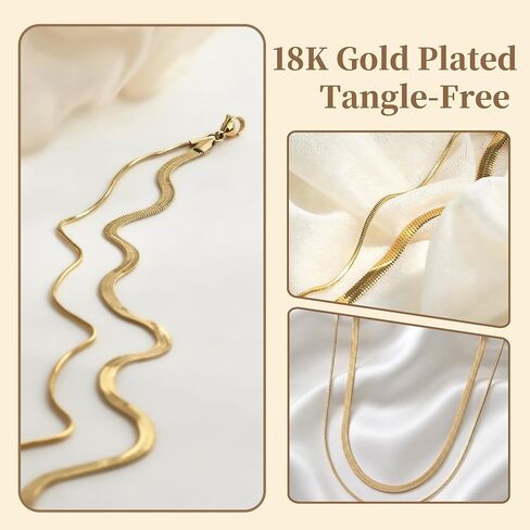 18K Gold Plated Waist Chain for Women, Layered Snake Belly Chain, Stainless Steel Body Jewelry Adjustable in Saudi Arabia