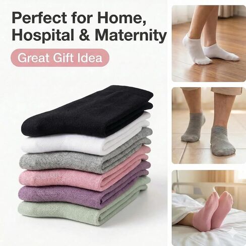 6 Pairs Pilates Grip Socks for Women, Breathable Mesh Top Non Slip Yoga Socks for Barre Ballet Hospital, Transparent Silicone Grips, US Size 5-10 in Kuwait