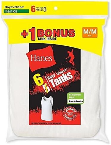 Hanes by Boys Tagless ComfortSoft A-Shirt in Kuwait