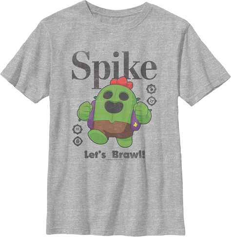 Boy's Brawl Stars Spike Bag On The Go T-Shirt - Sport Grey - Large in Kuwait