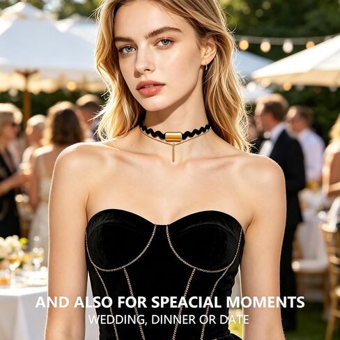 10PCS Black Choker Necklace for Women Emo Gothic Y2K 90s Grunge Punk Cosplay, Stretchy Elastic Tattoo Collar with Butterfly Ying Yang Charms, Retro Rock Concert Accessories in Kuwait