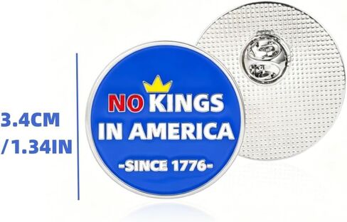 No Kings in America Since 1776 Brooch Pins No Kings Protest Sign Lapel Pins Protect Democracy Badge Since 1776 Political Protest Accessories in Kuwait