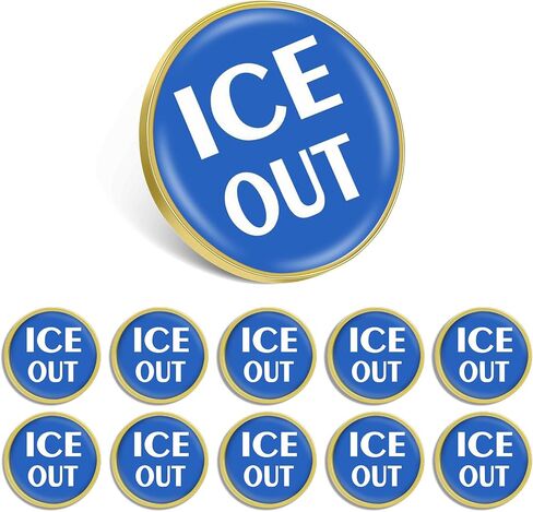 10/20/50/100Pcs ICE Out Pins No Human is Illegal Pin Political Statement Abolish ICE Bulk - Metal Souvenir Hat Men Women Patriotic Travel Badge Brooch in Kuwait