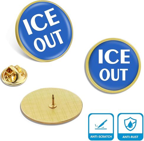10/20/50/100Pcs ICE Out Pins No Human is Illegal Pin Political Statement Abolish ICE Bulk - Metal Souvenir Hat Men Women Patriotic Travel Badge Brooch in Kuwait