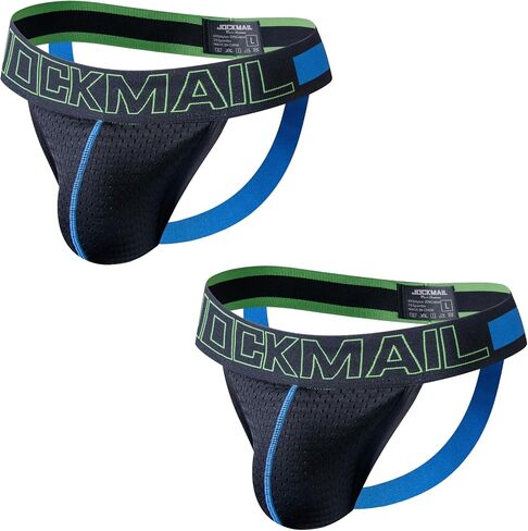 JOCKMAIL 2PCS/Pack Jock strap for Men Sexy Mens Comfort Jockstrap Underwear for Sports Daily Wear and Special Occasions in Kuwait