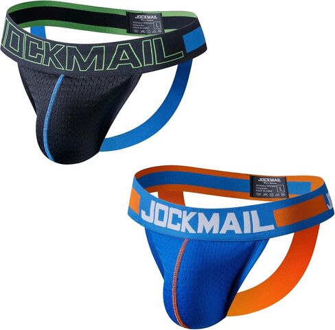 JOCKMAIL 2PCS/Pack Jock strap for Men Sexy Mens Comfort Jockstrap Underwear for Sports Daily Wear and Special Occasions in Kuwait
