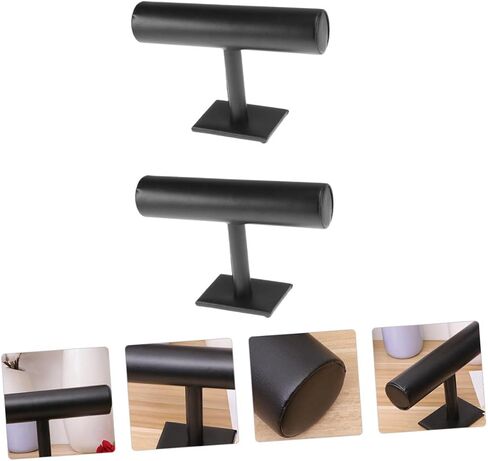 Jewelry Display Stand Elegant Black T-bar Bracelet and Necklace Holder Multi-functional Organizer for Watches Bangles and Accessories for and Events in Kuwait