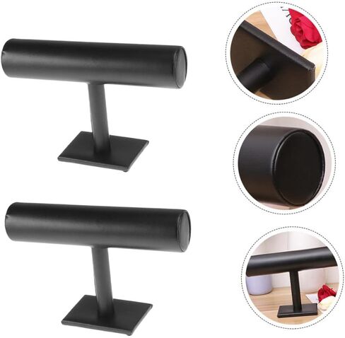 Jewelry Display Stand Elegant Black T-bar Bracelet and Necklace Holder Multi-functional Organizer for Watches Bangles and Accessories for and Events in Kuwait