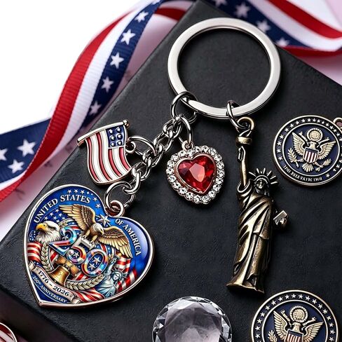 American -Theme Statue of Liberty, Eagle, Native Americans Pocket Watch with 3D 250th Anniversary Handmade Bronze in Saudi Arabia