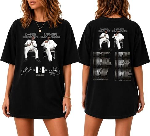 R&B Raymond & Brown Tour Inspired Graphic Shirt, Vintage Concert Style Tee, Retro Music Fan T-Shirt in Saudi Arabia