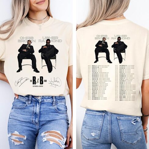 R&B Raymond & Brown Tour Inspired Graphic Shirt, Vintage Concert Style Tee, Retro Music Fan T-Shirt in Saudi Arabia