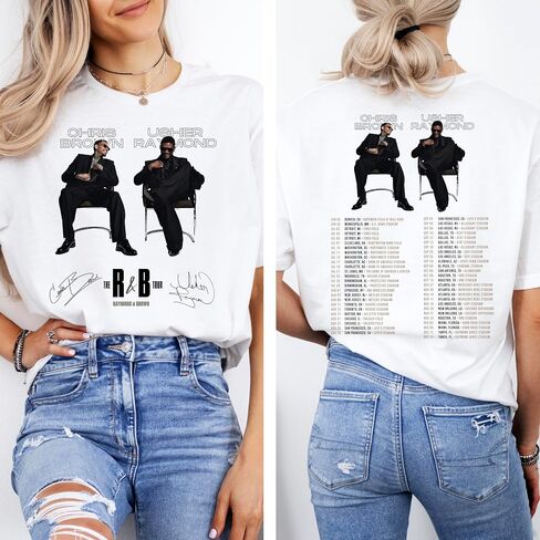 R&B Raymond & Brown Tour Inspired Graphic Shirt, Vintage Concert Style Tee, Retro Music Fan T-Shirt in Saudi Arabia