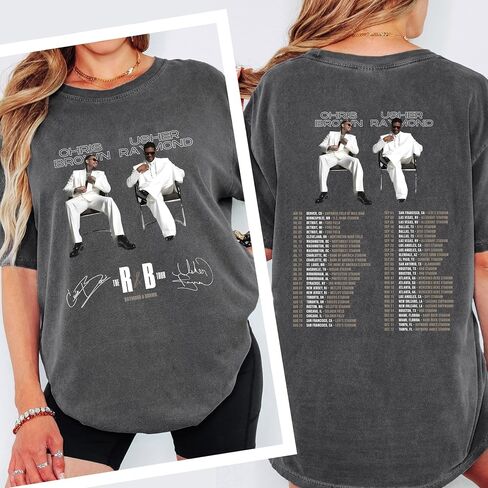 R&B Raymond & Brown Tour Inspired Graphic Shirt, Vintage Concert Style Tee, Retro Music Fan T-Shirt in Saudi Arabia