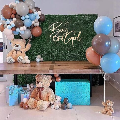 Boy or Girl Sign for Backdrop, Wooden Baby Shower Sign Decoration for Gender Reveal Sign, 13 x 17 inches, Photography Backdrop Party Supplies in Saudi Arabia