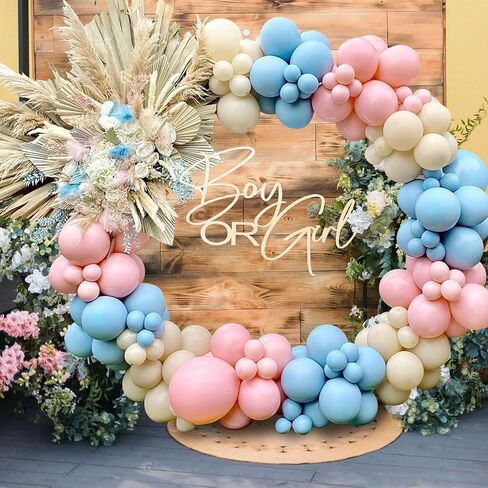 Boy or Girl Sign for Backdrop, Wooden Baby Shower Sign Decoration for Gender Reveal Sign, 13 x 17 inches, Photography Backdrop Party Supplies in Saudi Arabia