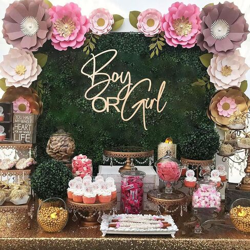 Boy or Girl Sign for Backdrop, Wooden Baby Shower Sign Decoration for Gender Reveal Sign, 13 x 17 inches, Photography Backdrop Party Supplies in Saudi Arabia