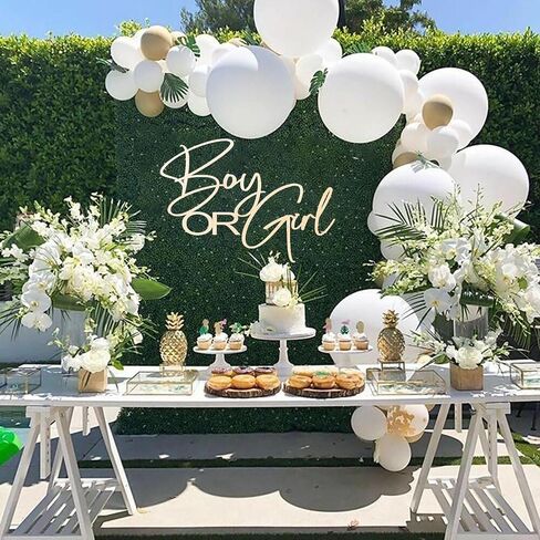 Boy or Girl Sign for Backdrop, Wooden Baby Shower Sign Decoration for Gender Reveal Sign, 13 x 17 inches, Photography Backdrop Party Supplies in Saudi Arabia