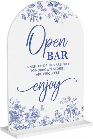 Acrylic Wedding Signs, Dusty Blue Wedding Decor, Blue Weddings Decor, In Loving Memory Signs for Reception, Modern Calligraphy Arch Acrylic Table Top Sign for Weddings Parties Dinners (White) in Saudi Arabia