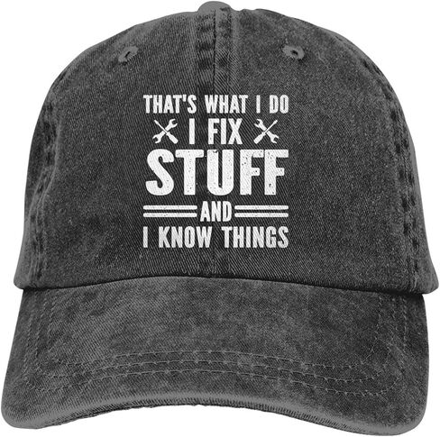 Funny Hat for Men Women Black Baseball Cap Adjustable Dad Hat Vintage Trucker Hat in Saudi Arabia