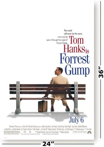 Forrest Gump Movie Poster 24in x36in in Kuwait