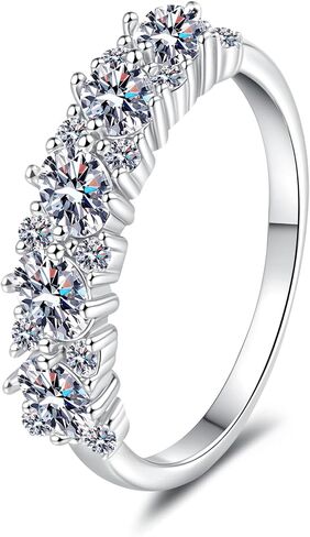 Refined 14K Gold Diamond Statement Ring for Women, Elegant 1.68 Carat Oval Pavé Band with VVS1 D-Color Stones, Polished Daily Accessory for Festive Gifting in Kuwait