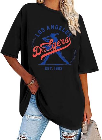 Baseball Shirt Women Oversized Game Day Shirts Baseball Team Fans Tee Sports Jersey Gift Tops in Kuwait