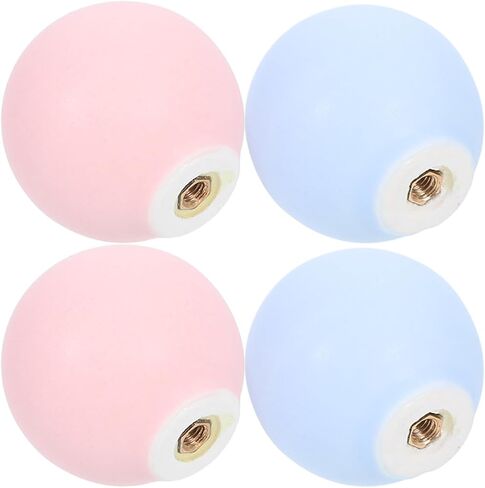4pcs Round Ceramic Drawer Knobs, Pink and Light Blue Nursery Cabinet Pull Handles for Bedroom, Cute Macaron Style Furniture Hardware for Wardrobe, Dresser, and Closet Decor in Saudi Arabia