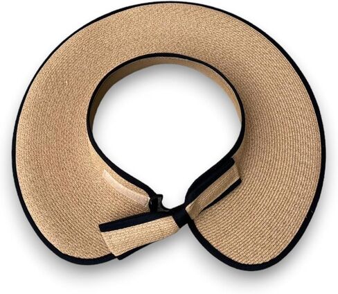 Wide Brim Visor Hat for Women | Foldable Roll-up, Bow Back Detail, Sport Visor, UPF 50+ Protection in Kuwait