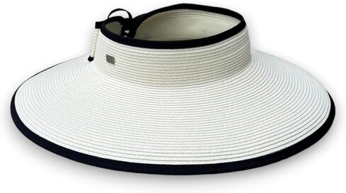 Wide Brim Visor Hat for Women | Foldable Roll-up, Bow Back Detail, Sport Visor, UPF 50+ Protection in Saudi Arabia