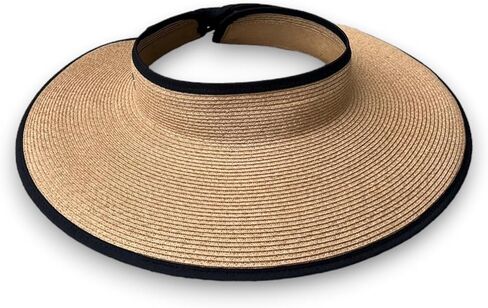 Wide Brim Visor Hat for Women | Foldable Roll-up, Bow Back Detail, Sport Visor, UPF 50+ Protection in Kuwait