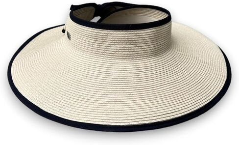 Wide Brim Visor Hat for Women | Foldable Roll-up, Bow Back Detail, Sport Visor, UPF 50+ Protection in Kuwait
