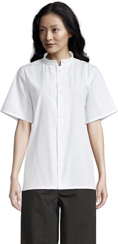Uncommon Threads Unisex Mandarin Collar Restaurant Utility Shirt in Kuwait