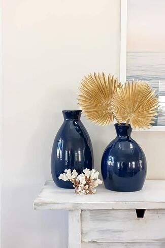 DILATATA Pu Foam Gold Artificial Palm Leaves Faux Palm Tropical Leaves Fake Palm Fronds for DIY Wedding Bouquets Fake Leaves for Centerpieces Arrangements Bridal Shower Palm Leaf for Home Decor-6Pcs in Kuwait