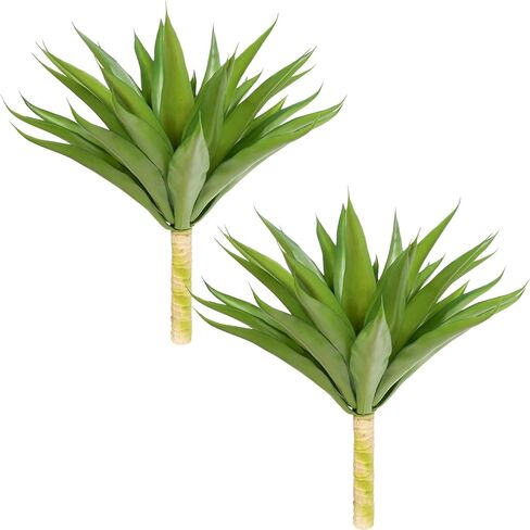 Velener Outdoor Fake Agave Artificial Plant, Unpotted Fake Plant for Room Decor, UV Resistant Faux Agave Plant for Outdoor/Indoor Decor, 22 inches, 2 Pack(43 Leaves) in Saudi Arabia