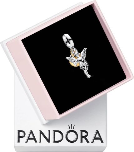 باندورا كيوبيد دلاية متدلية | فضة إسترلينية ومطلية بالذهب عيار 14 قيراط، متوافقة مع PANDORA Moments & ME، مجوهرات للنساء مع صندوق هدايا in Kuwait