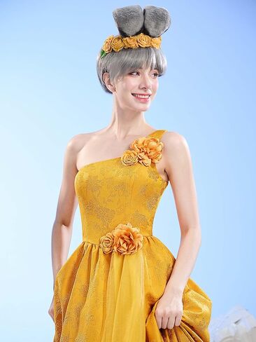 miccostumes Women's Costume Rabbit Cosplay Gown Dress with Ear Hairband and Flower Hair Accessory in Kuwait