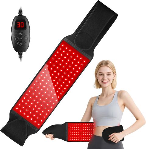 Red Light Therapy for Body, Infrared Light Therapy for Shoulder Waist Muscle, Upgraded 3 in 1 Led Beads, 660nm Red Light & 850nm Near Infrared Light Therapy Belt in Kuwait
