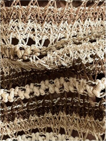 Floerns Women's Crochet Bikini Sets 2 Piece Striped Triangle Halter Swimsuit Tie Side Bathing Suit in Kuwait