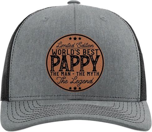 Pappy Gifts - Fathers Day Hats for Grandpa - Worlds Best Pappy - Promoted to Grandpa Fathers Day Christmas Birthday Gift - Man Myth Legend - Golf Hats for Men 2025 - Richardson 112 Trucker Hat in Saudi Arabia