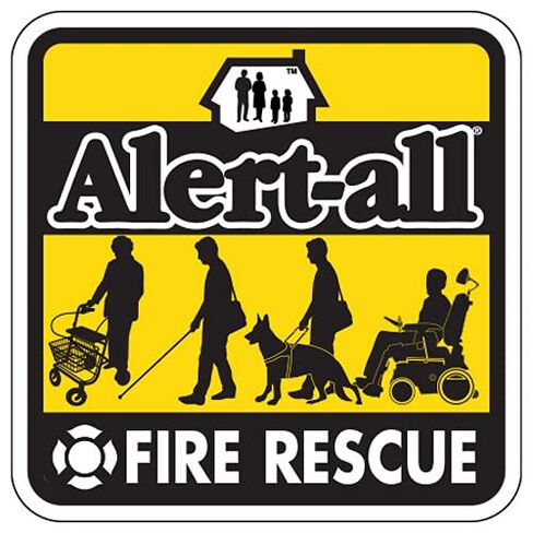 2 Pack Alert-All Fire Rescue Window Clings Alert Firemen of Elderly, Handicapped, Special Needs in Saudi Arabia