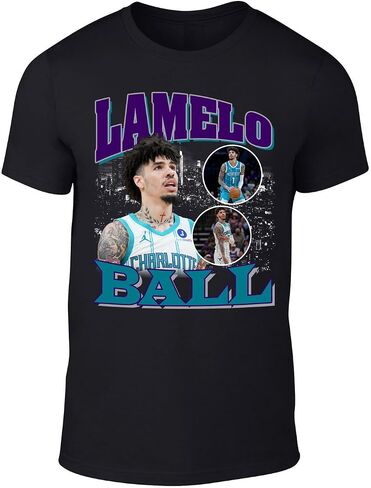 Charlotte Lamelo Ball Bootleg Style Throwback Style T-Shirt Men's Adult in Saudi Arabia