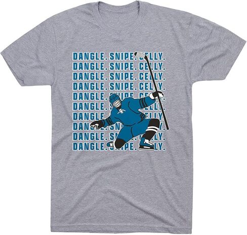تي شيرت ChalkTalkSPORTS Hockey Dangle Snipe Celly Player بأكمام قصيرة | هوكي تي | أحجام الشباب والكبار in Kuwait