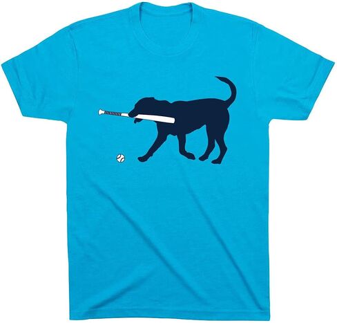 ChalkTalkSPORTS Baseball Dog Short Sleeve T-Shirt | Baseball Tee | Youth and Adult Sizes in Kuwait