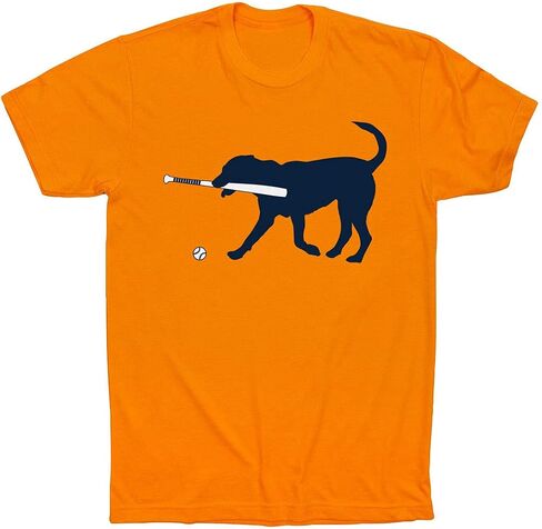 ChalkTalkSPORTS Baseball Dog Short Sleeve T-Shirt | Baseball Tee | Youth and Adult Sizes in Kuwait