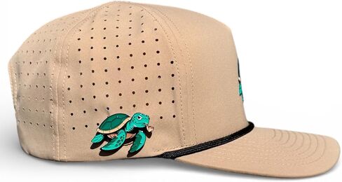 Logie Joe's Salty Turtle Golf Hat | Snapback Cap | Built-in Magnetic Ball Marker Holder + Marker Included | Adjustable | One Size | Sea Turtle Beige in Saudi Arabia