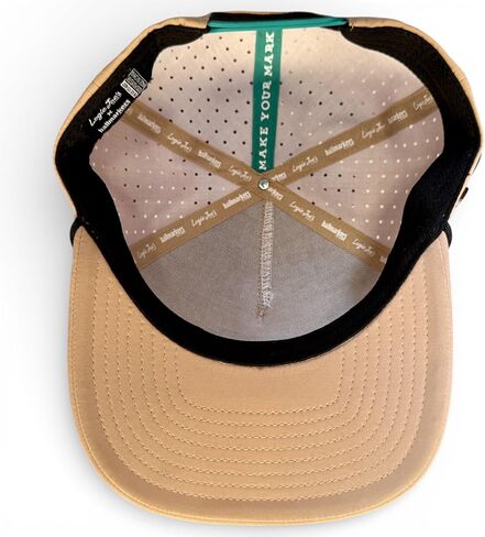 Logie Joe's Salty Turtle Golf Hat | Snapback Cap | Built-in Magnetic Ball Marker Holder + Marker Included | Adjustable | One Size | Sea Turtle Beige in Saudi Arabia