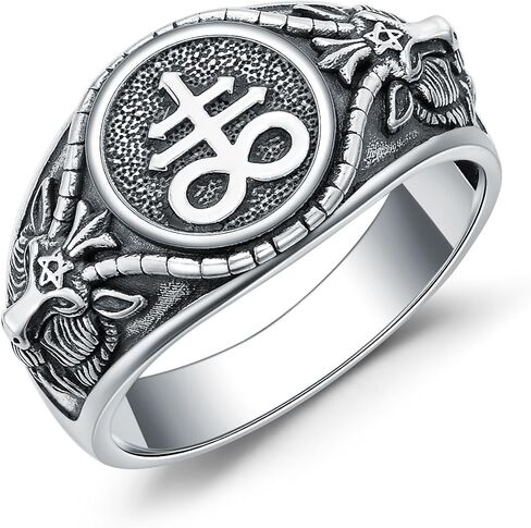 Santanic Ring for Men Size 9/10/11 In 925 Sterling Silver in Kuwait